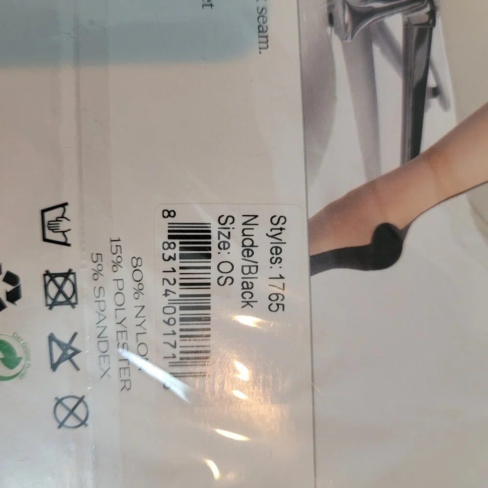 Bonneterie 4 Pack Coquette‎ Hosiery Cuban Heel Back Seam Stockings Nude Black OS